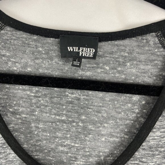 Aritza Wilfred Free Grey and Black Raglan Top Womens Size S - Picture 3 of 8